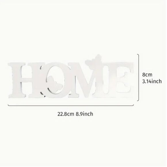 Creative Wooden Three-dimensional HOME Letter Ornaments, - Picture 3 of 3